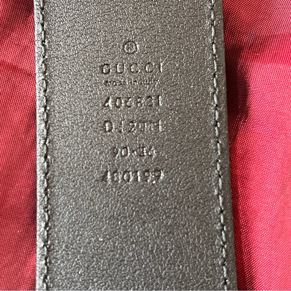 Gucci Black Belt with silver GG - Picture 5 of 8